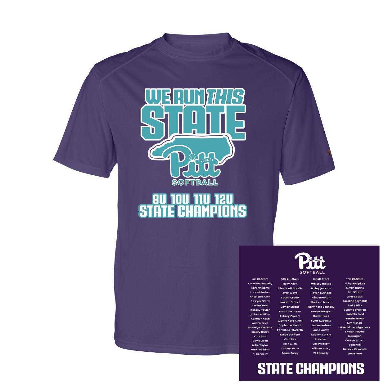 We Run This State | PCGSL 2025 North Carolina Champions | Short-Sleeve Performance Tee