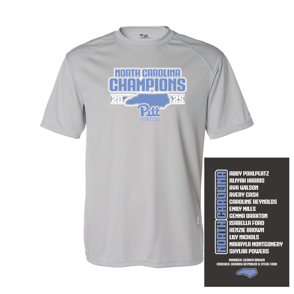 2025 North Carolina Champions | Short-Sleeve Performance Tee | Proceeds Benefit the Team