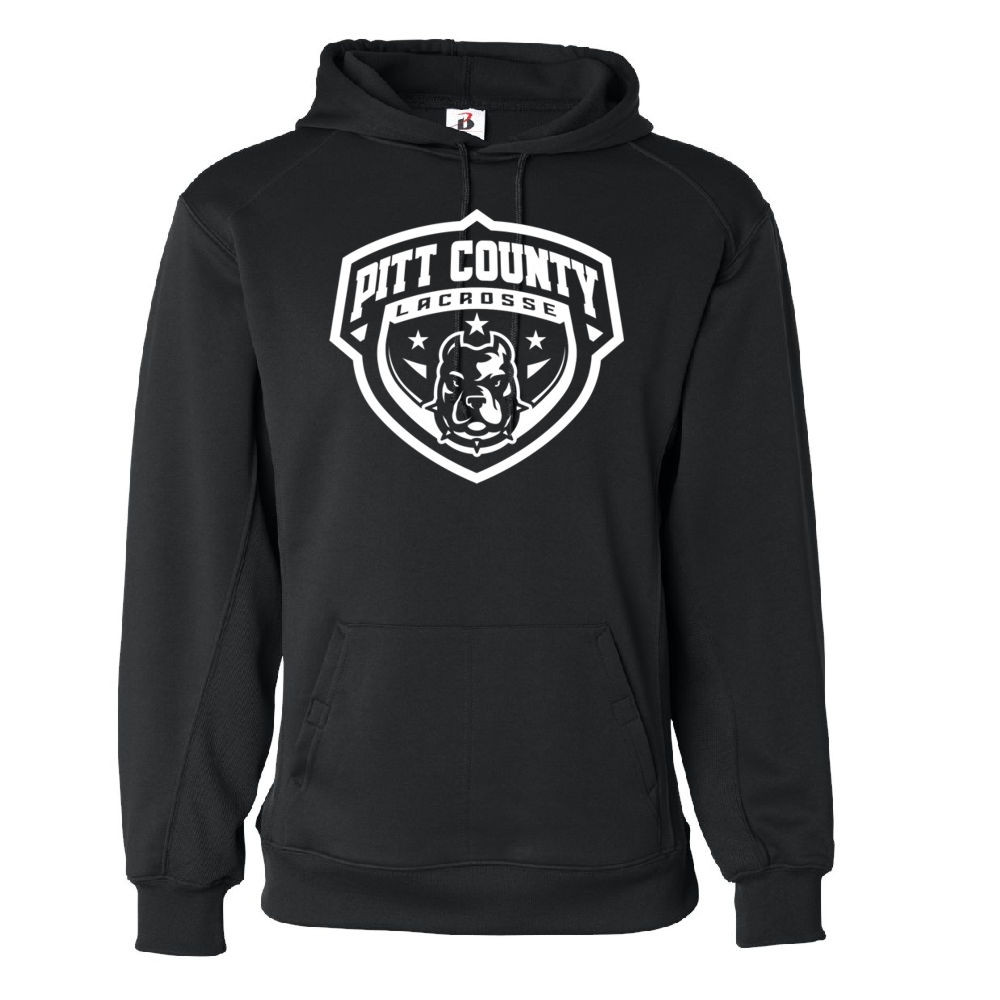 Pitt County Lacrosse Cotton Hooded Sweatshirt | Shield Logo | Multiple Colors