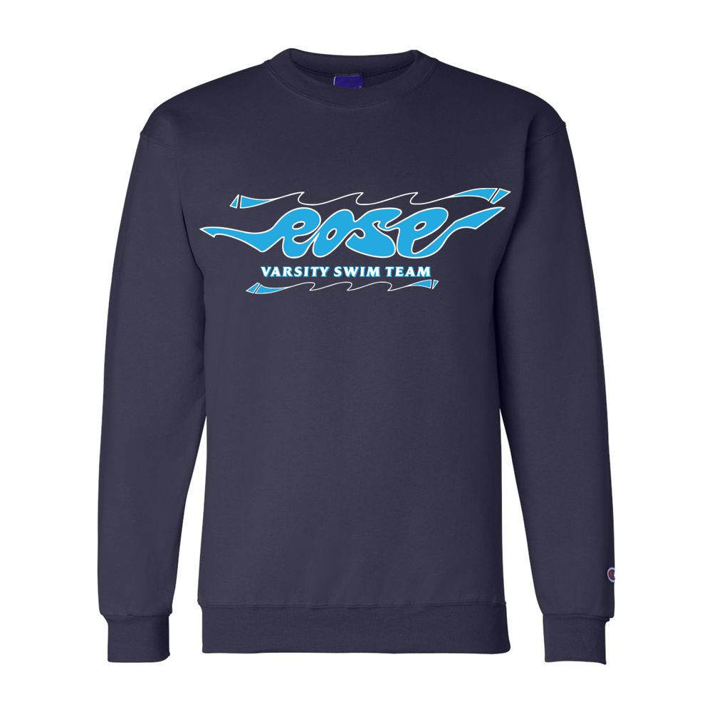 JH Rose Swimming | Hand-Drawn Logo | Champion Powerblend® Crewneck Sweatshirt