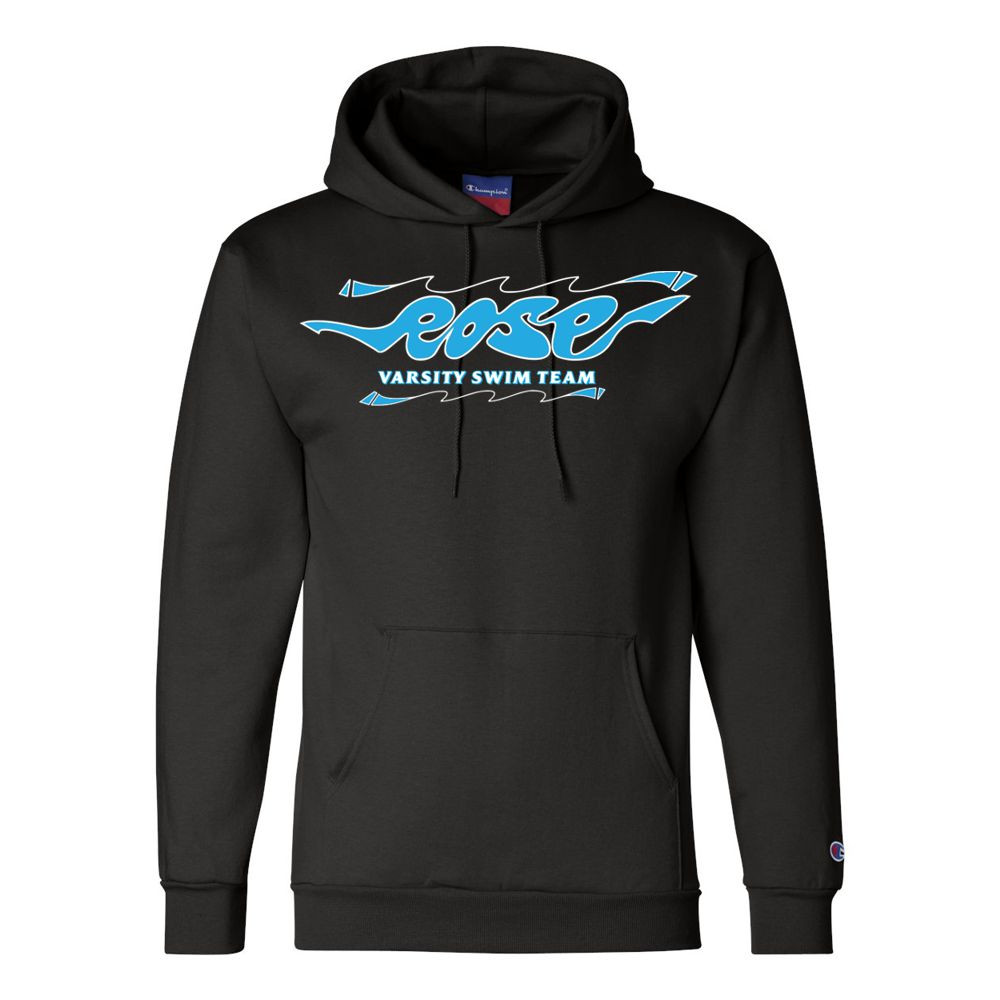 JH Rose Swimming | Hand-Drawn Logo | Champion Powerblend® Hooded Sweatshirt