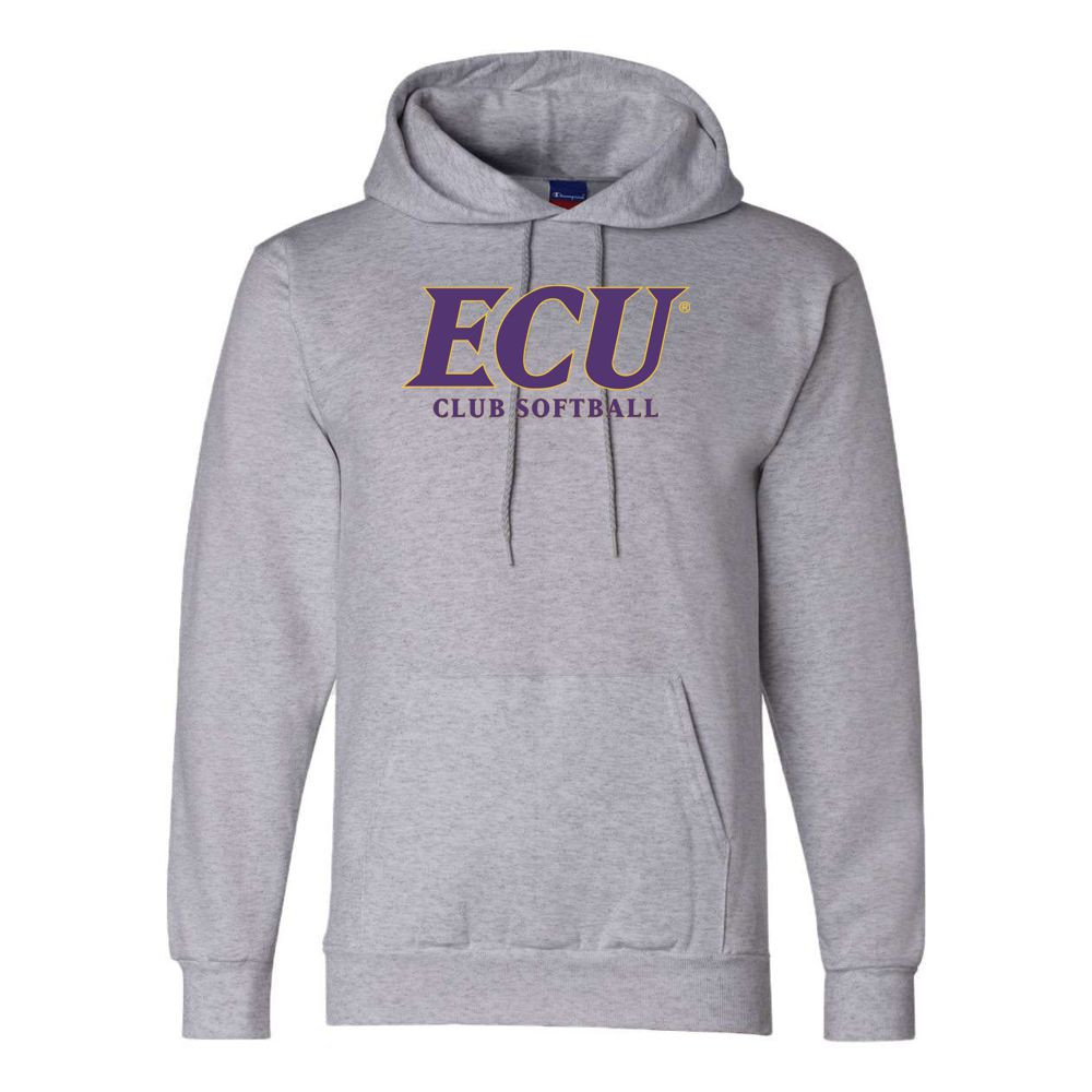 ECU Club Softball | Slant Logo | Champion -  Hooded Sweatshirt