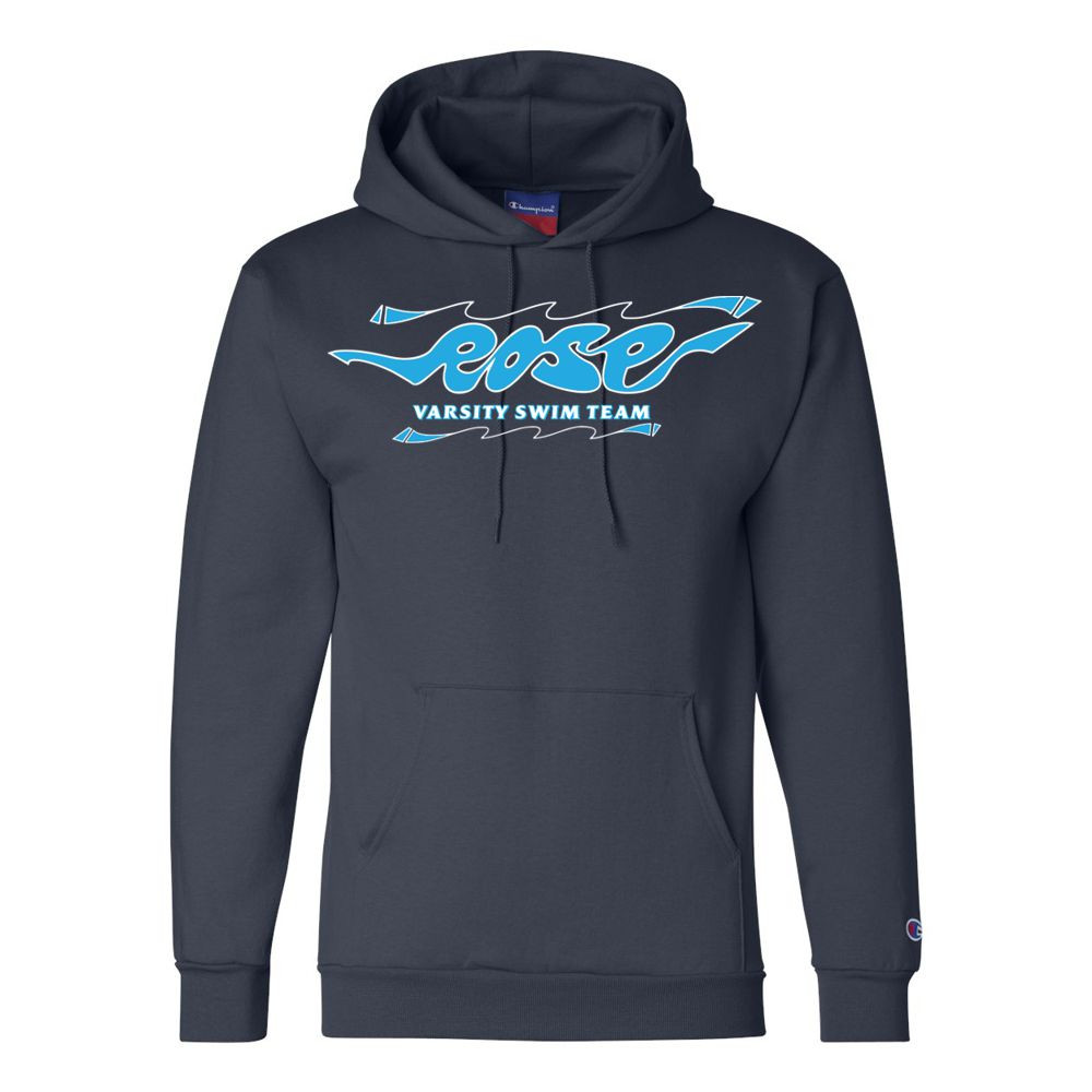 JH Rose Swimming | Hand-Drawn Logo | Champion Powerblend® Hooded Sweatshirt