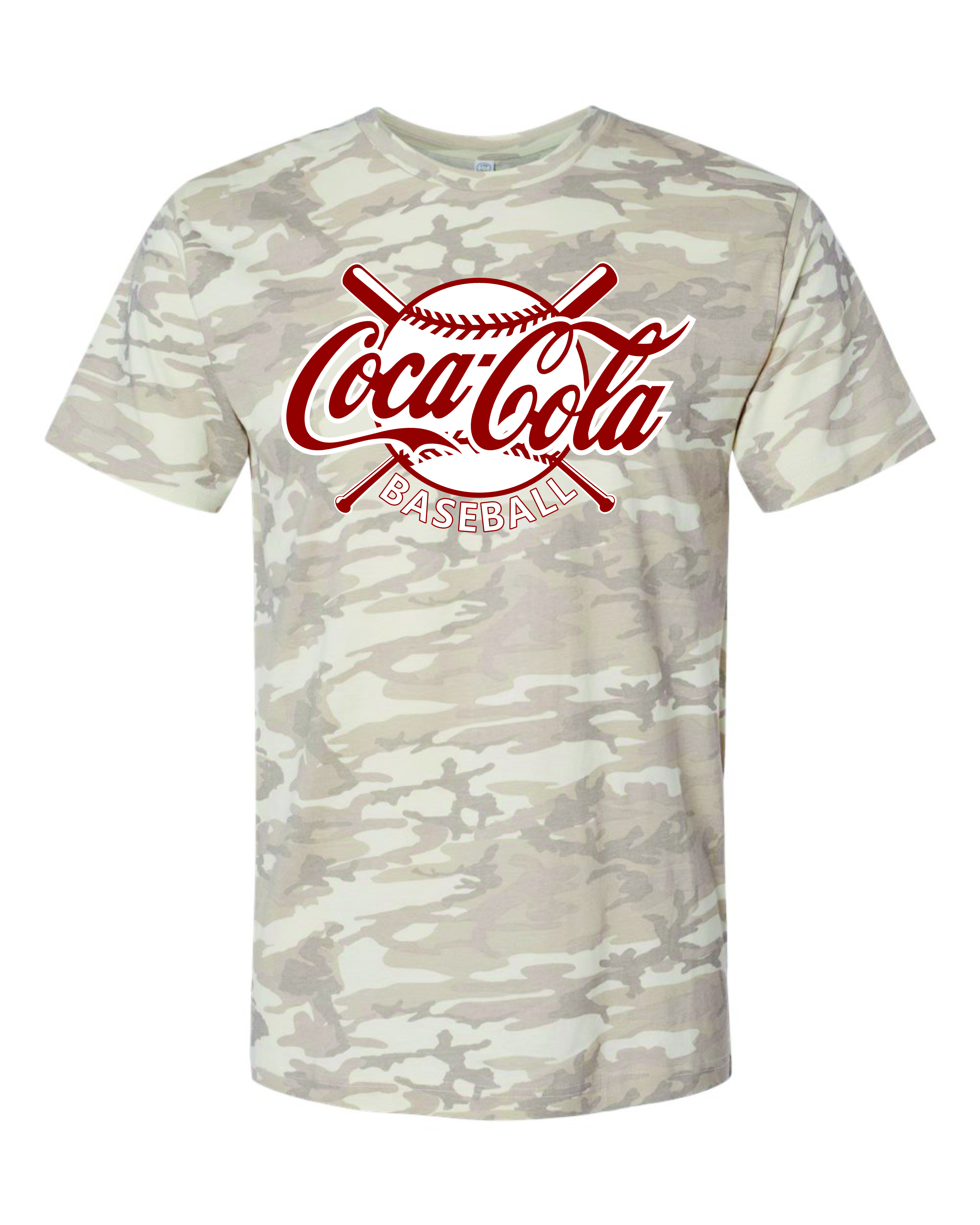 Coke Baseball | Crossed Bats Logo  | Cotton T-Shirt