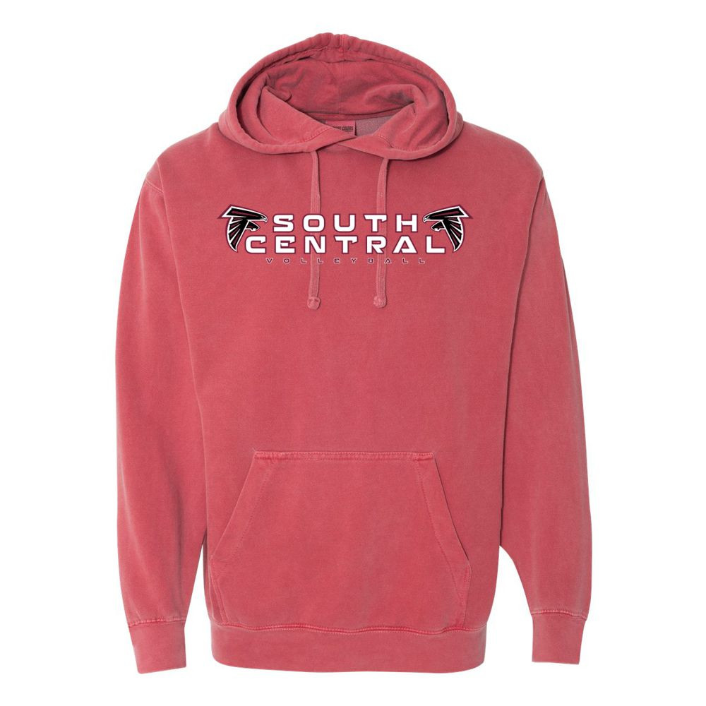 South Central Volleyball | South Central Logo | Comfort Colors Hooded Sweatshirt