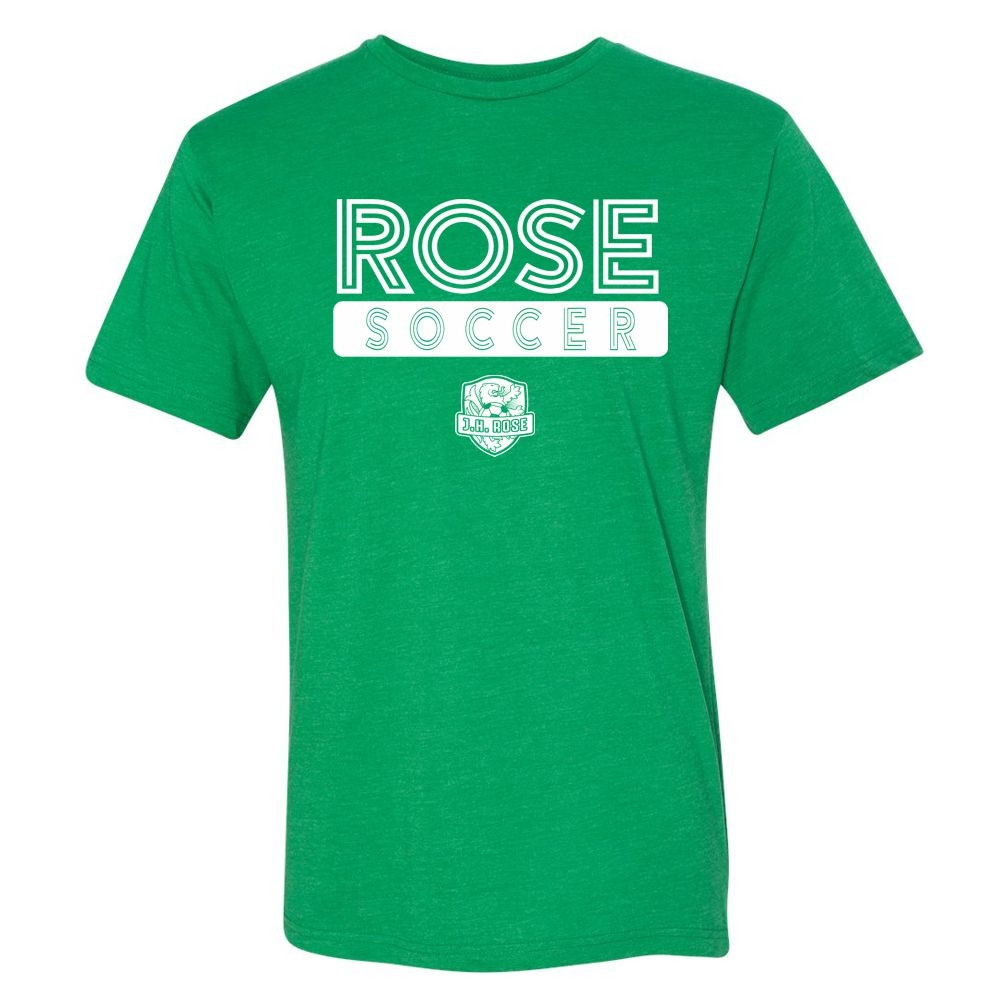 JH Rose Soccer Cotton Tee | 3 Line Logo | Multiple Colors