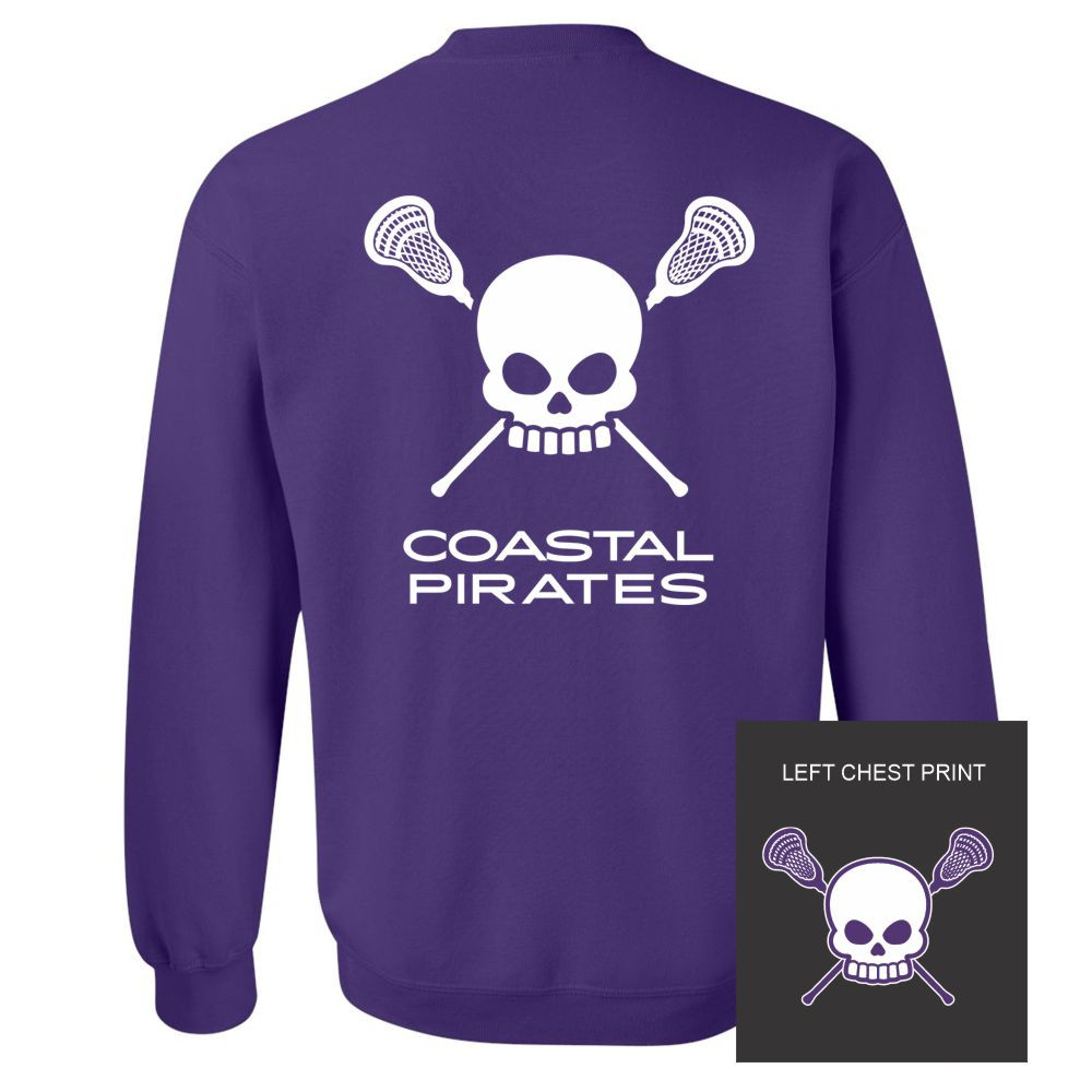 Coastal Pirates Lacrosse | Crewneck Sweatshirt