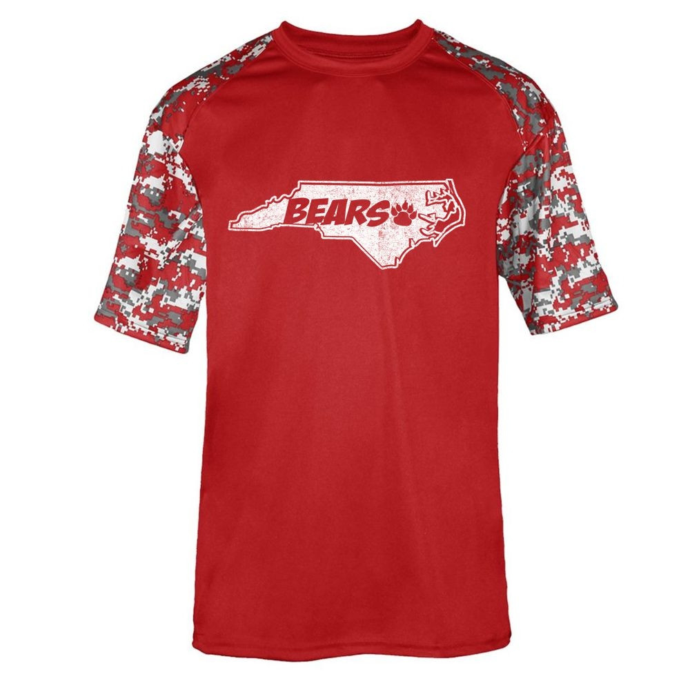 WH Robinson Digital Camo Sleeves Performance Tee | Bear State Logo | Multiple Colors