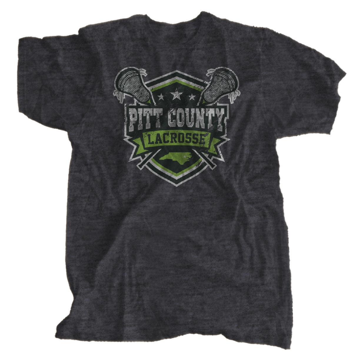 Vintage, Distressed Pitt County Lacrosse T-Shirt | Sizes for Whole Family