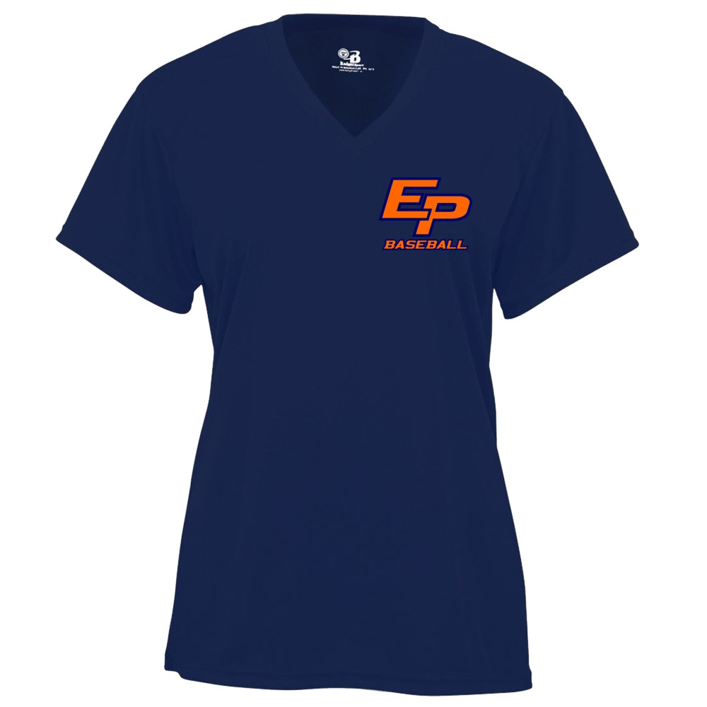 Eastern Plumbing Ladies V Neck Performance Tee | Small Logo