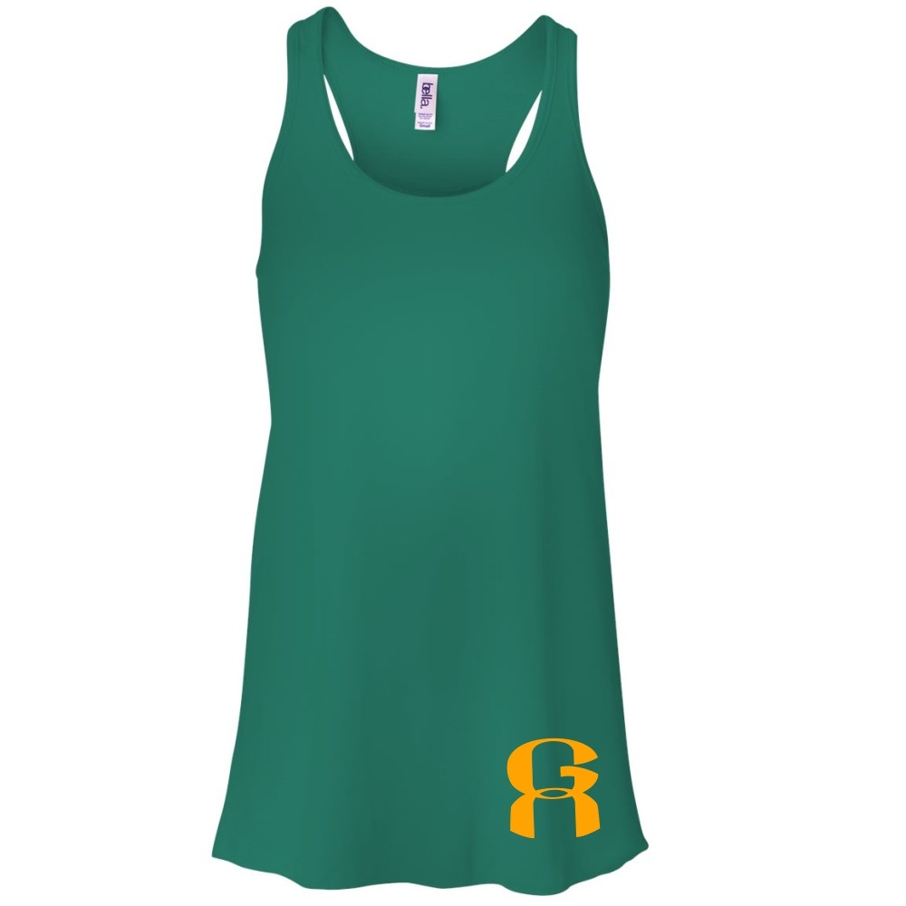 Greenville Athletics Women's Flowy Racerback Tank | Silver or Green