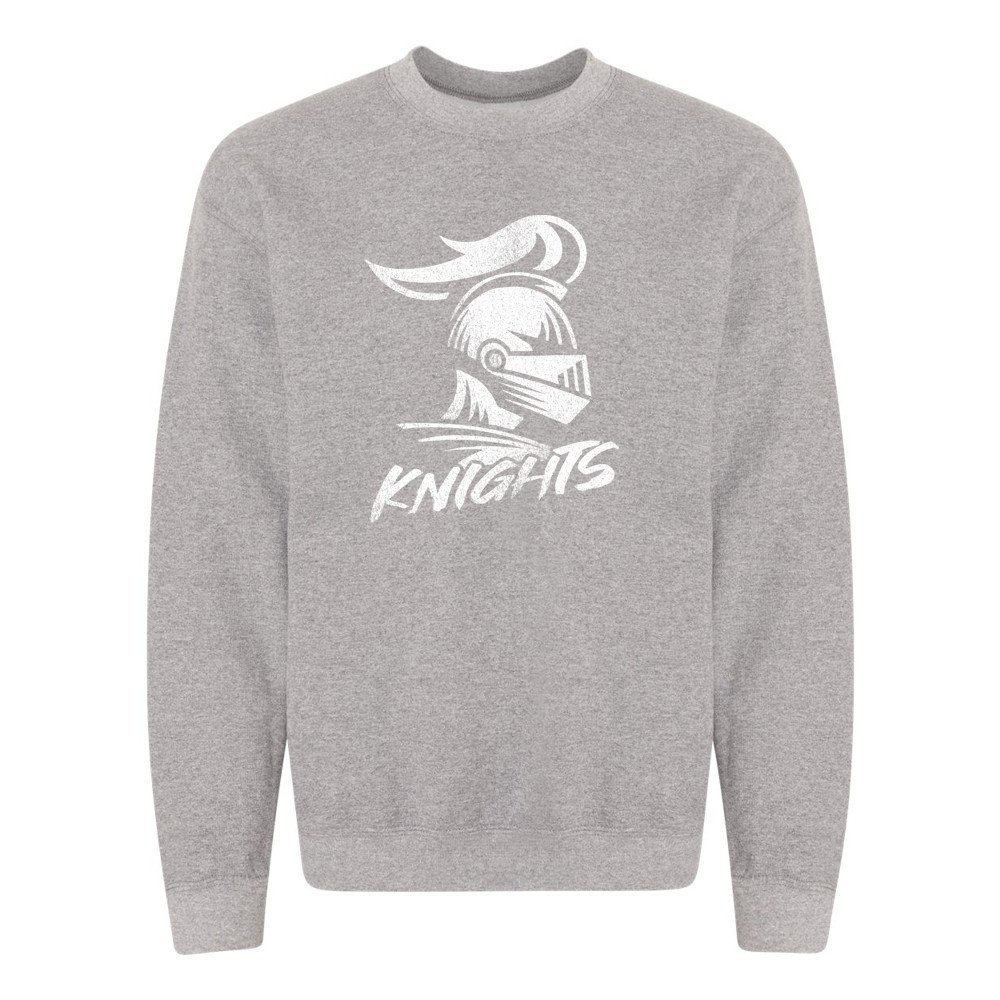 Ayden Middle | Distressed Knights Logo |  Crewneck Sweatshirt | Multiple Colors