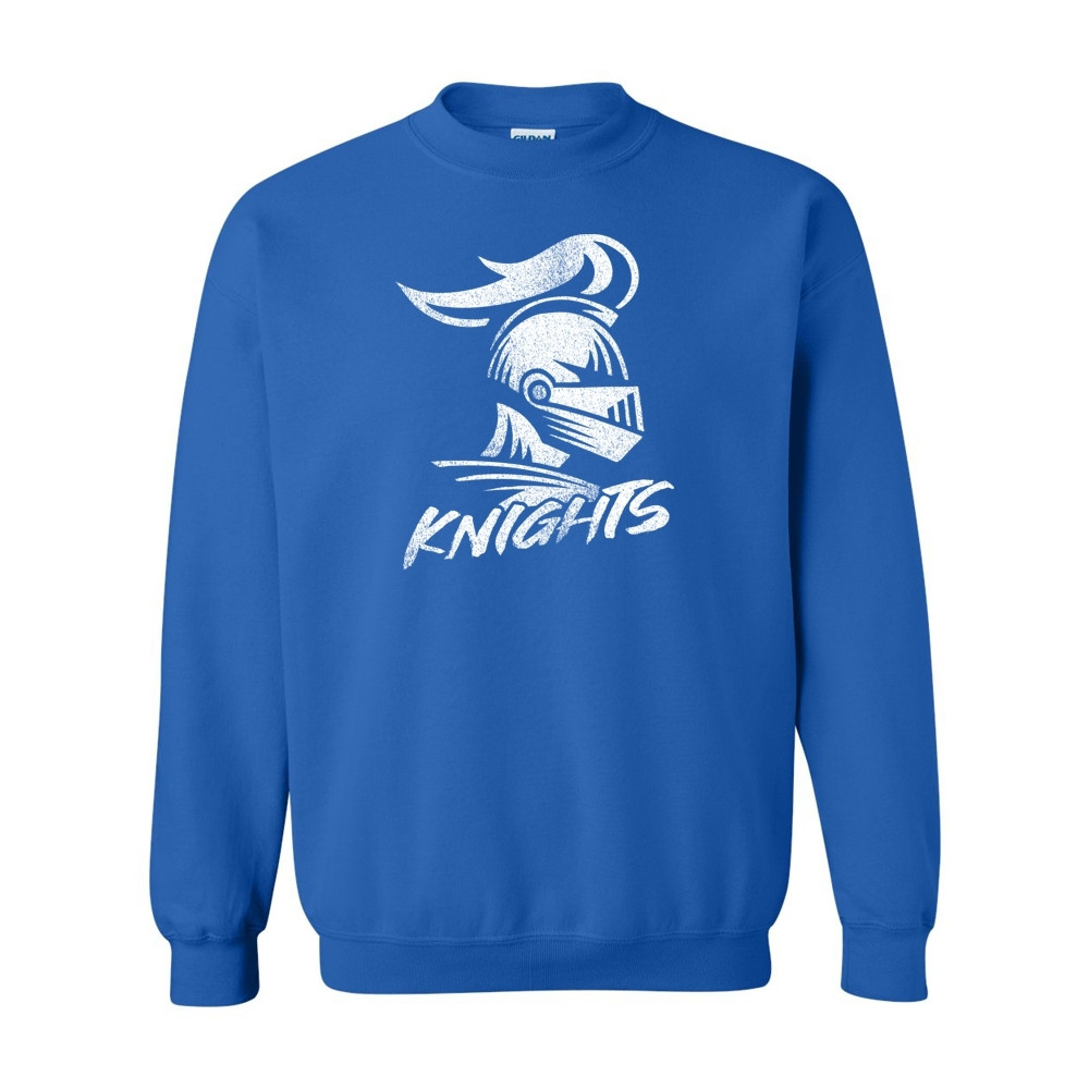 Ayden Middle | Distressed Knights Logo |  Crewneck Sweatshirt | Multiple Colors