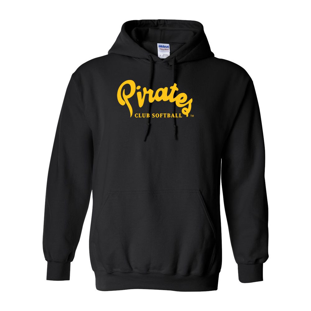 ECU Club Softball | Script Logo | Cotton Hooded Sweatshirt