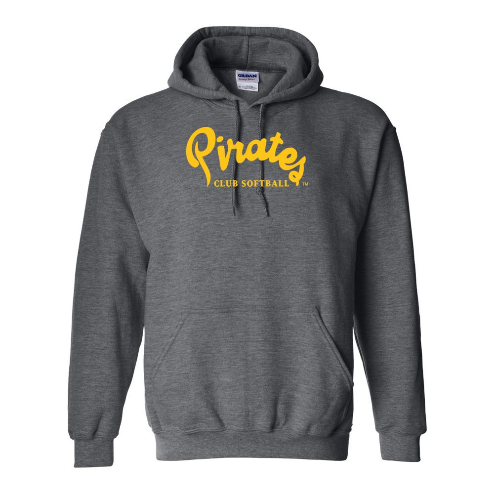 ECU Club Softball | Script Logo | Cotton Hooded Sweatshirt