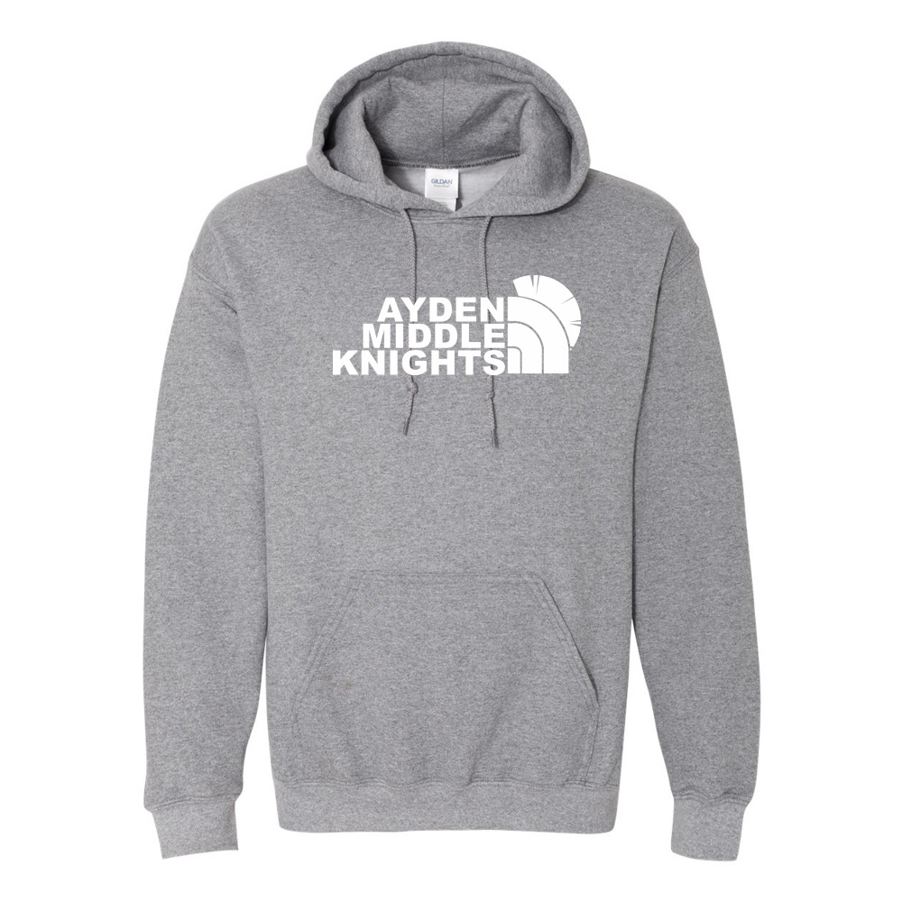 Ayden Middle  | Ayden Middle Knights Logo | Cotton Hooded Sweatshirt | Multiple Colors