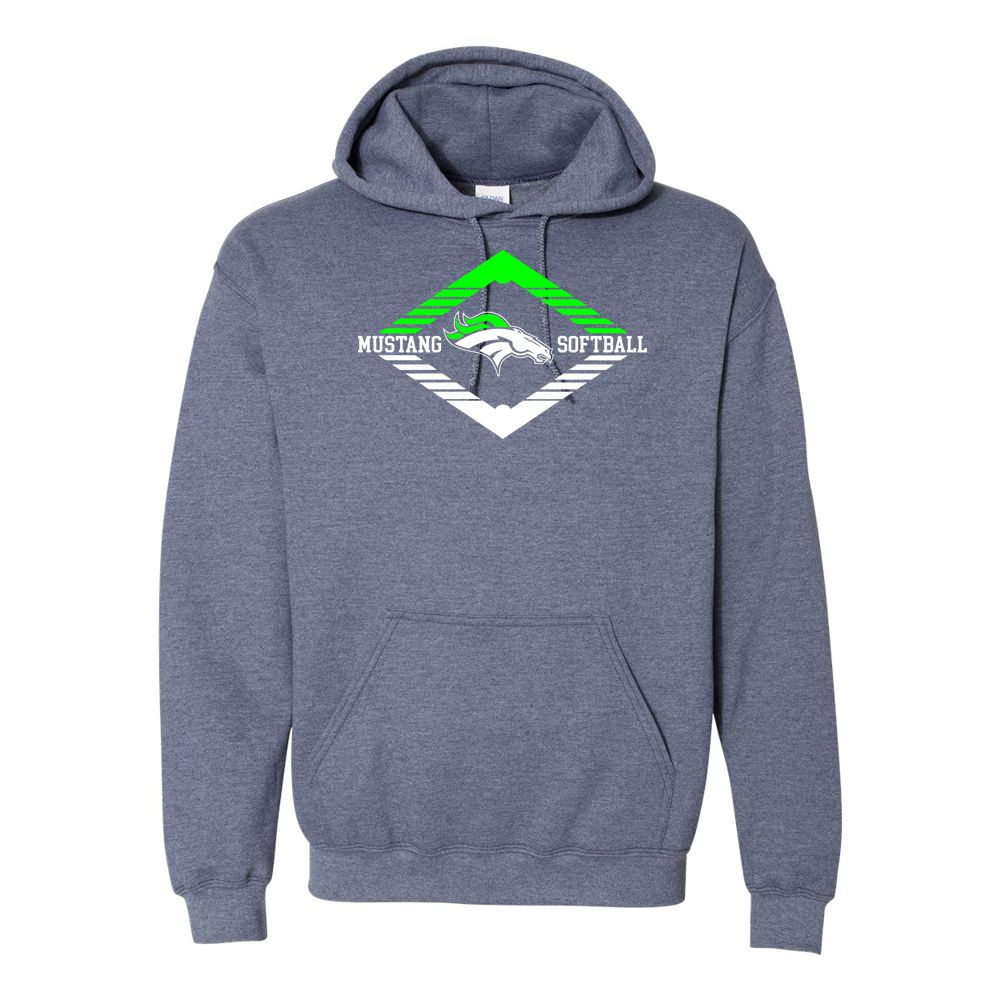 Hope Softball Cotton Hooded Sweatshirt | Diaomnd Logo | Multiple Colors