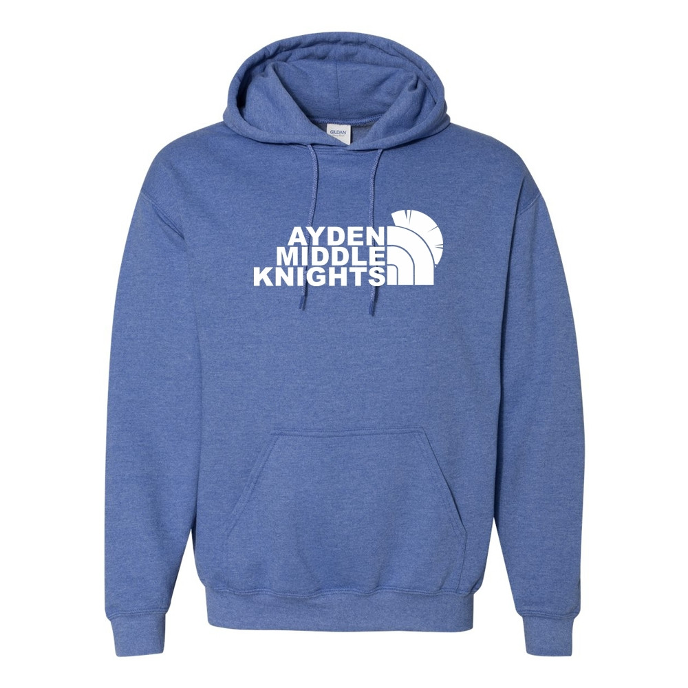 Ayden Middle  | Ayden Middle Knights Logo | Cotton Hooded Sweatshirt | Multiple Colors