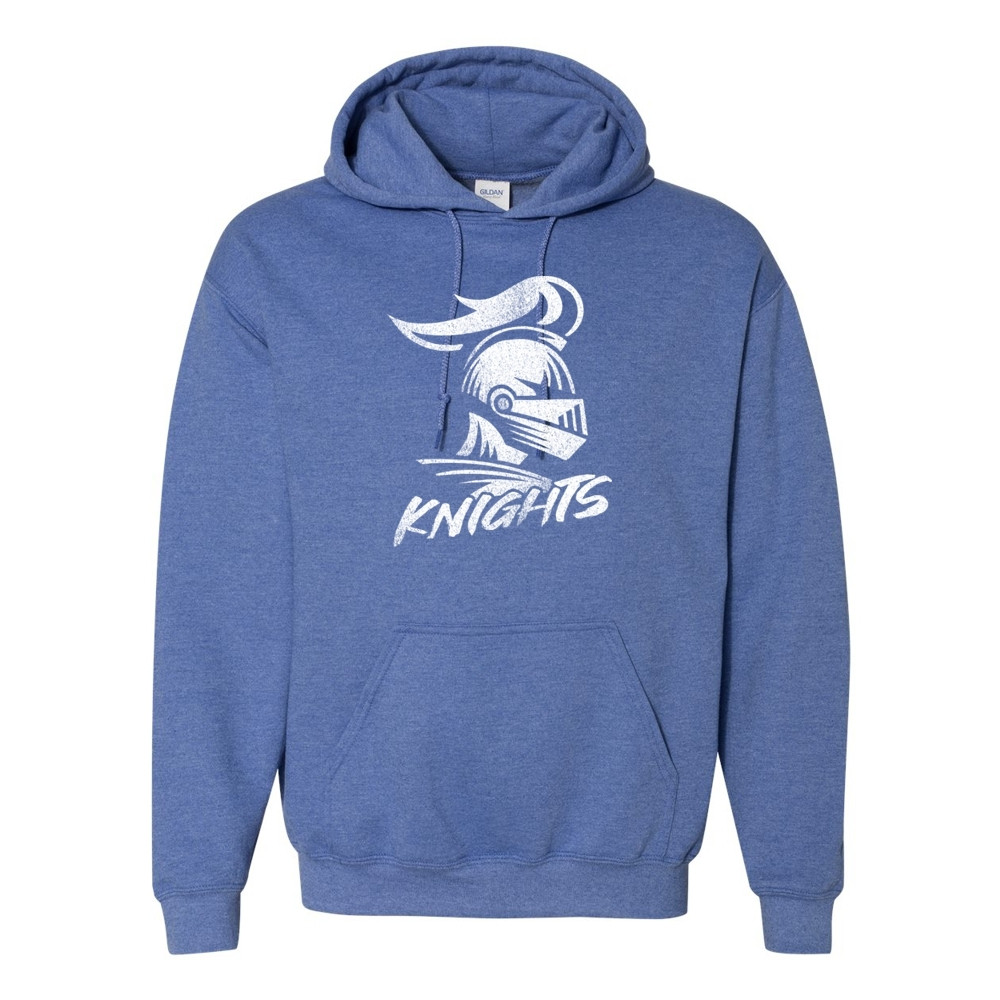 Ayden Middle  | Distressed Knights Logo | Cotton Hooded Sweatshirt | Multiple Colors