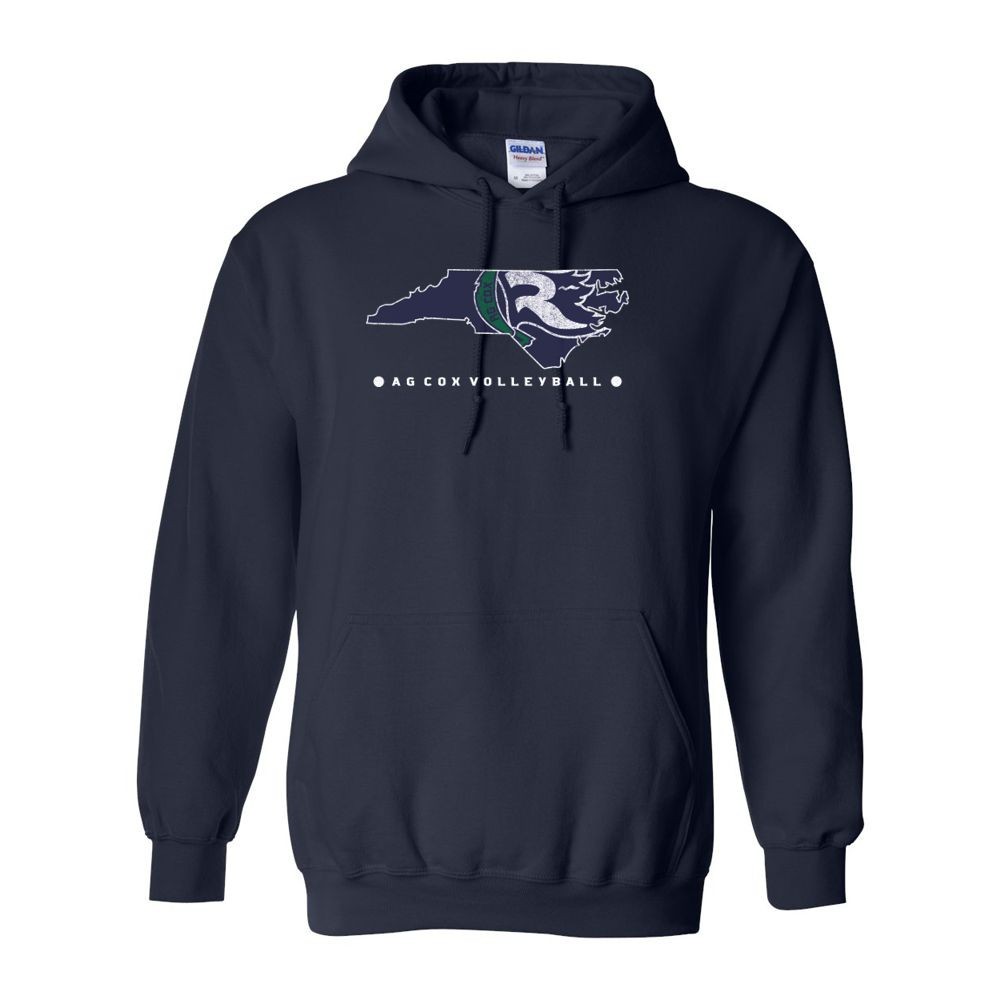 AG Cox Volleyball | Cotton Hooded Sweatshirt | Multiple Colors