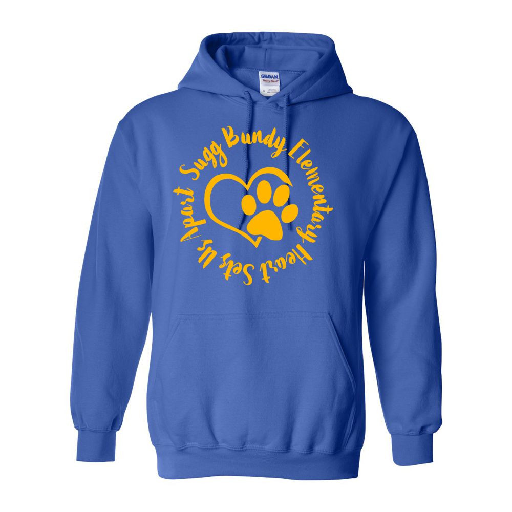 Sugg Bundy Elementary Cotton Hooded Sweatshirt | Heart Sets Us Apart | Multiple Colors