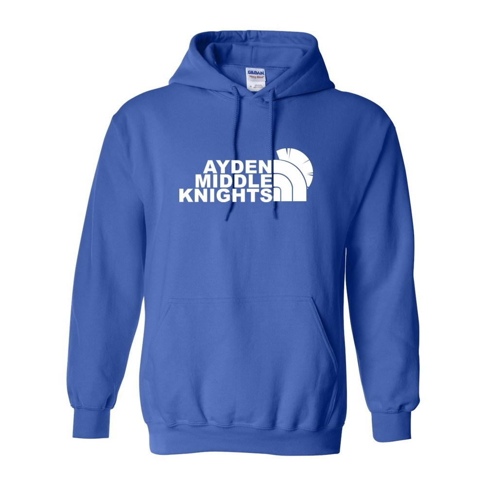 Ayden Middle  | Ayden Middle Knights Logo | Cotton Hooded Sweatshirt | Multiple Colors