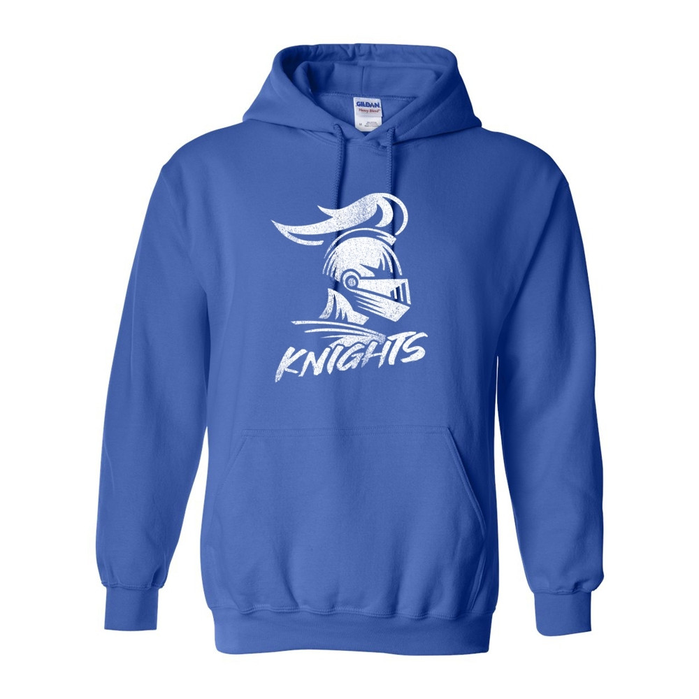 Ayden Middle  | Distressed Knights Logo | Cotton Hooded Sweatshirt | Multiple Colors