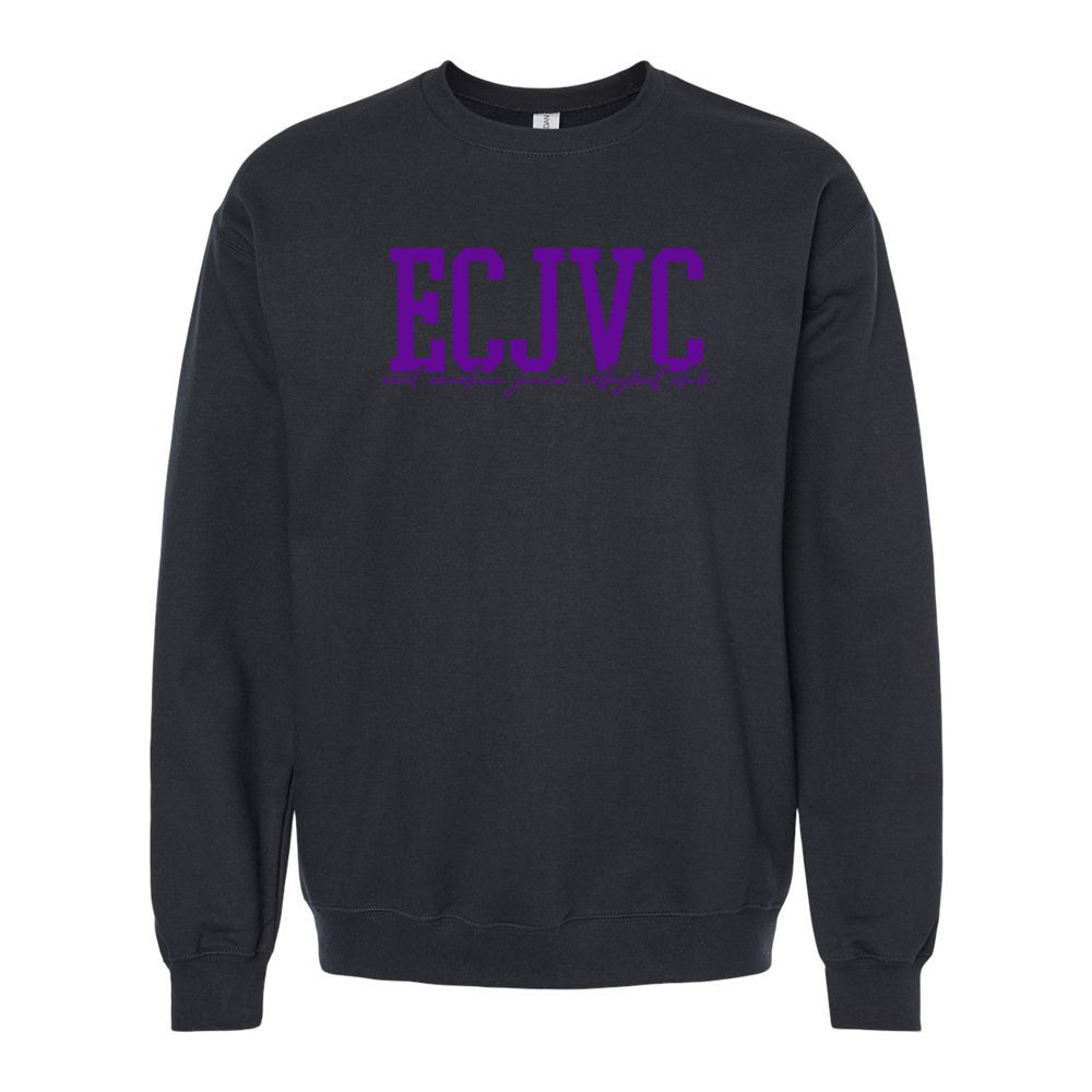 ECJVC | ECJVC Block Script Logo | Softstyle Crewneck Sweatshirt