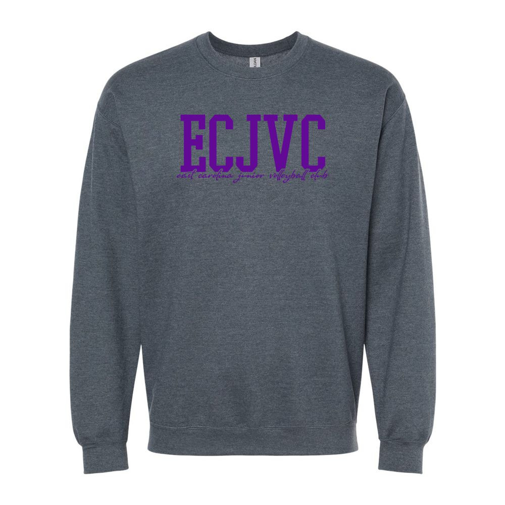 ECJVC | ECJVC Block Script Logo | Softstyle Crewneck Sweatshirt