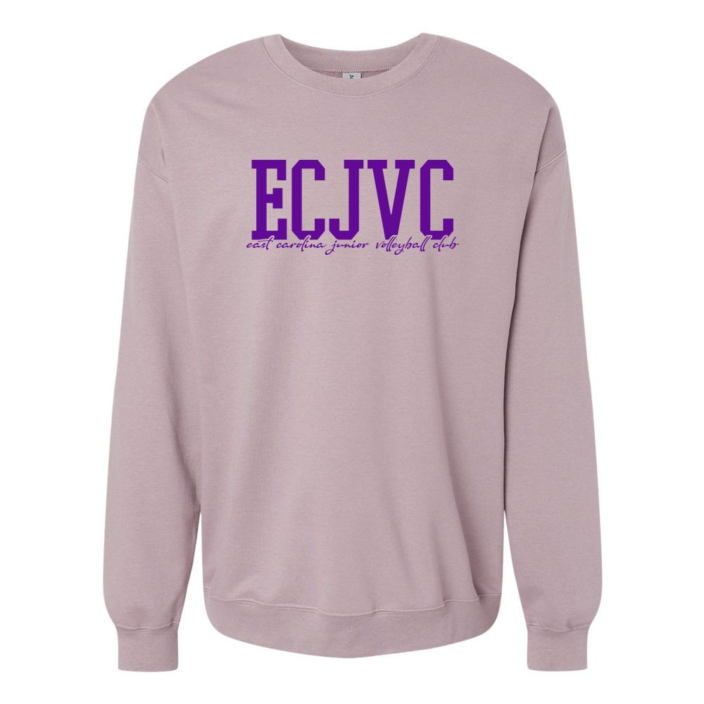 ECJVC | ECJVC Block Script Logo | Softstyle Crewneck Sweatshirt