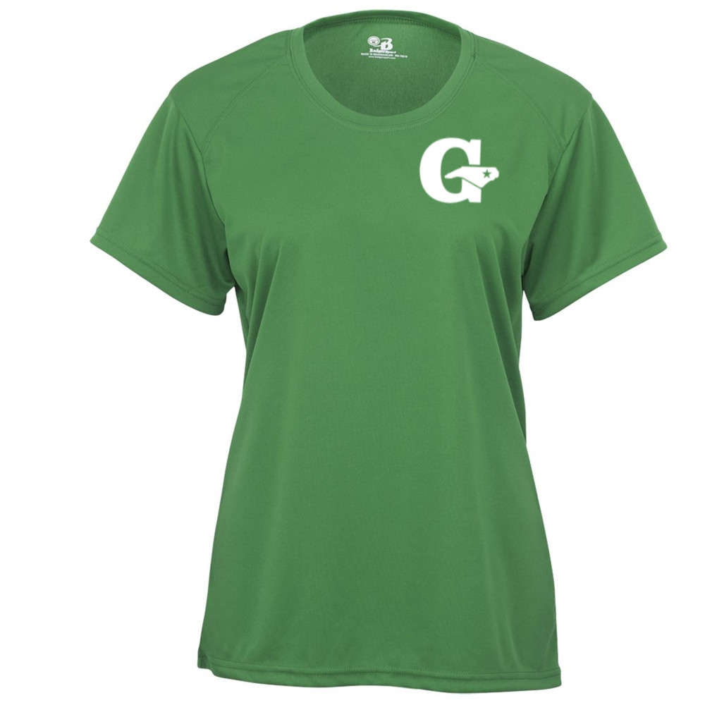 GLL All-Stars Ladies Performance Tee | Green with White Print