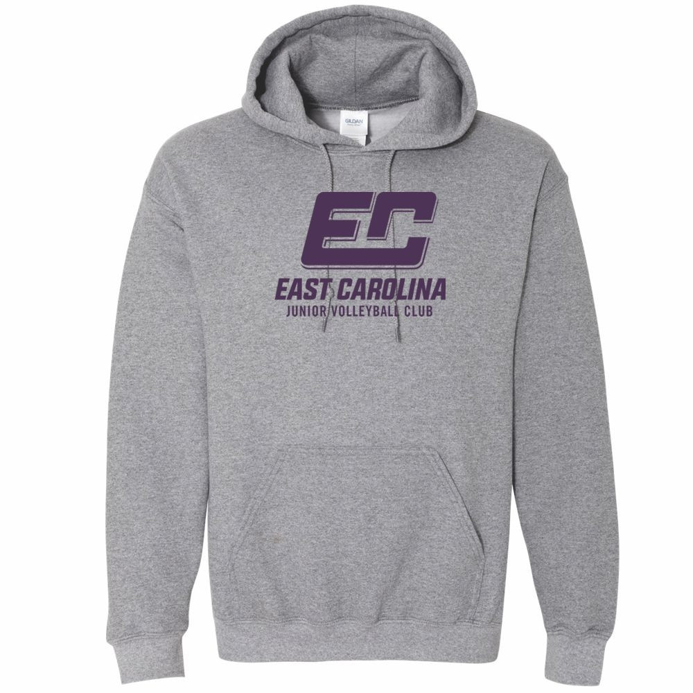 ECJVC Cotton Hooded Sweatshirt | 1 Color Logo | Multiple Colors