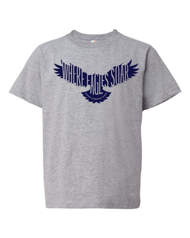 Blue Eagle | Eastern Elementary Cotton Tee | Heather Grey