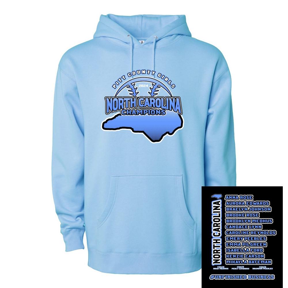 2024 North Carolina Champions | Cotton Hooded Sweatshirt | Proceeds Benefit the Team