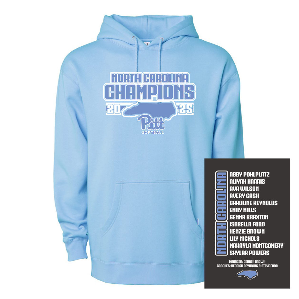 2025 North Carolina Champions | Cotton Hooded Sweatshirt | Proceeds Benefit the Team