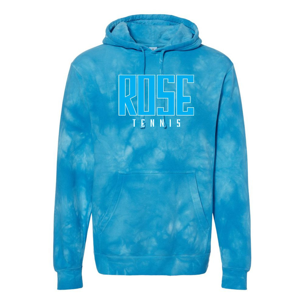 JH Rose Tennis | Word Logo | Unisex Midweight Tie-Dyed Hooded Sweatshirt