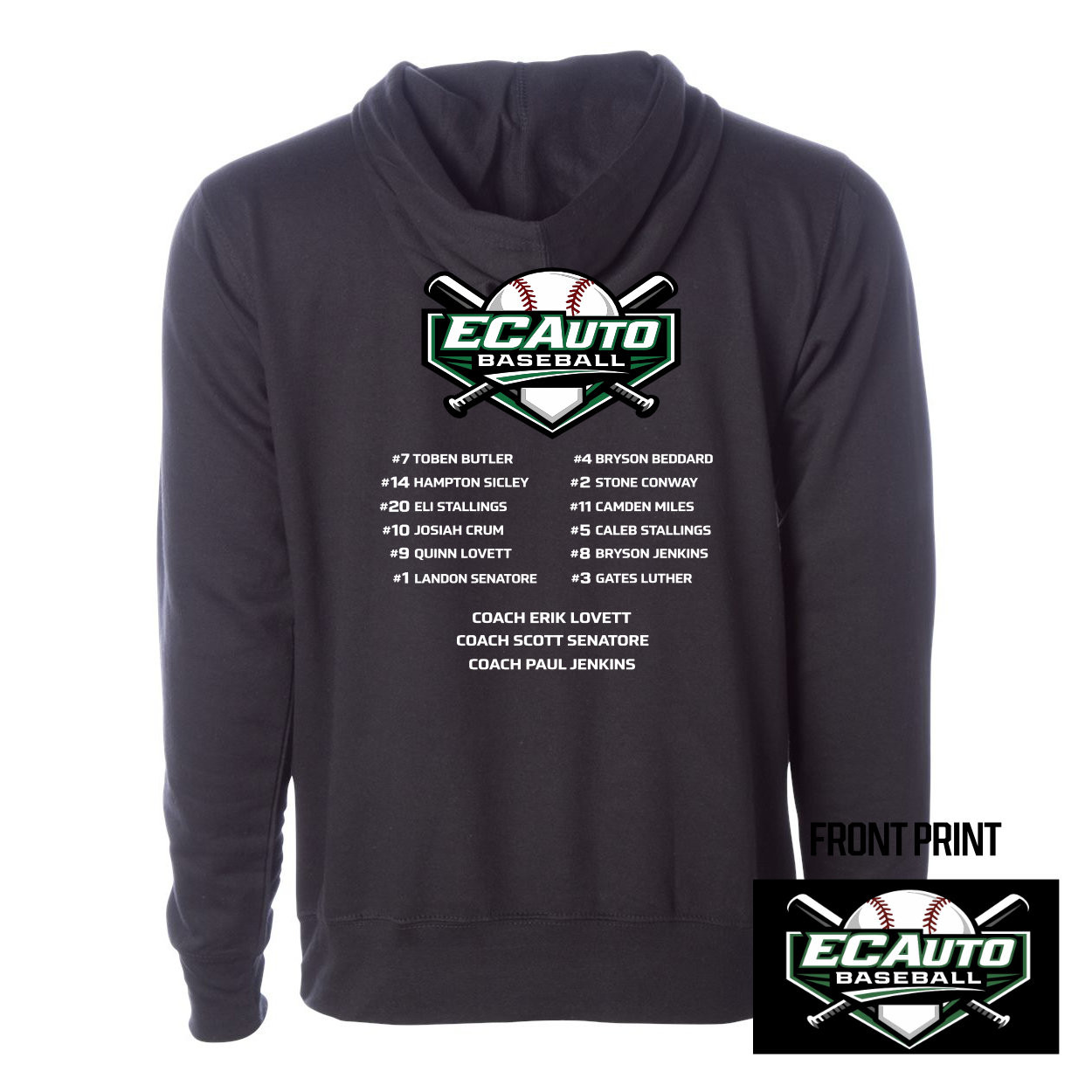 EC Auto | 2026 Roster | Cotton Hoodie | Sizes Whole Family