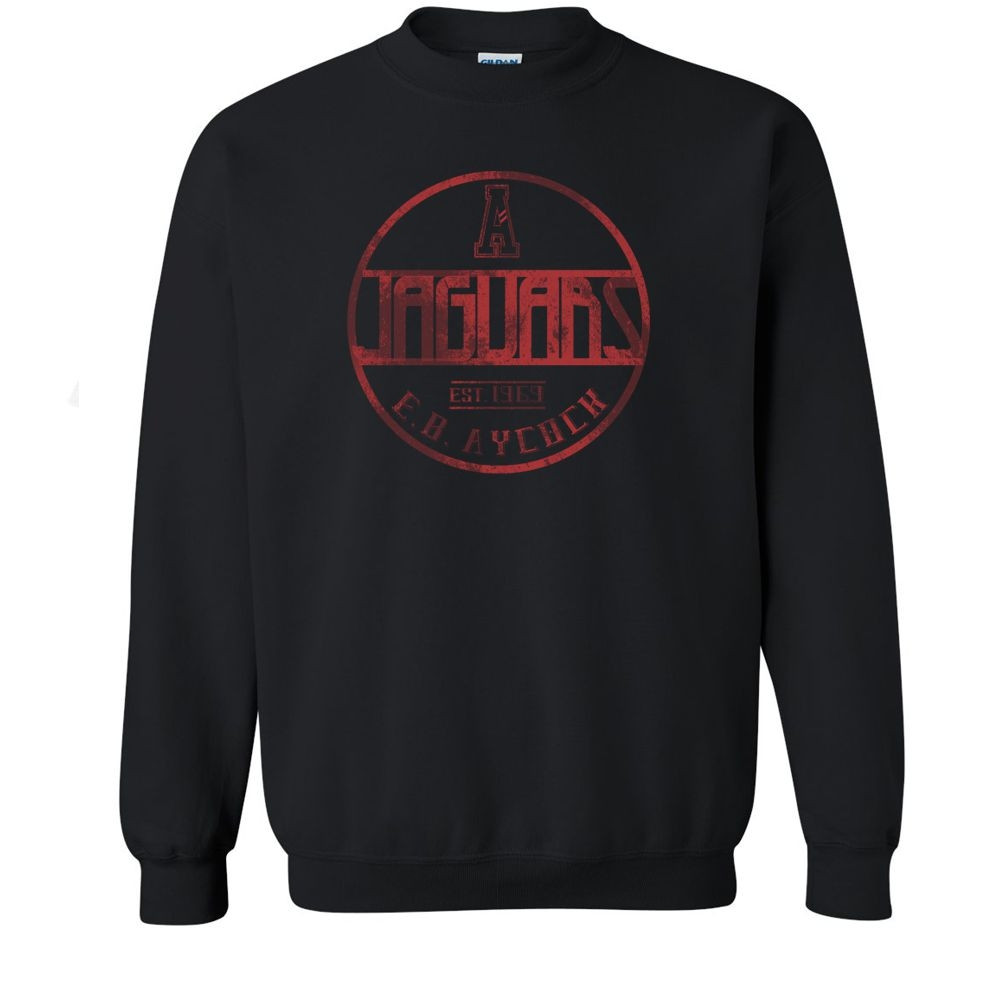 E B Aycock Sweatshirt | Circle Jaguars Logo | Multiple Logo