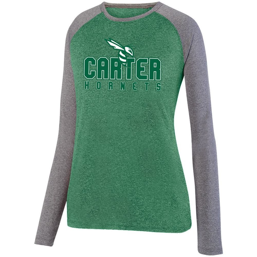 Carter Hornets Long-Sleeve Ladies Performance Raglan T-Shirt | Multiple Colors