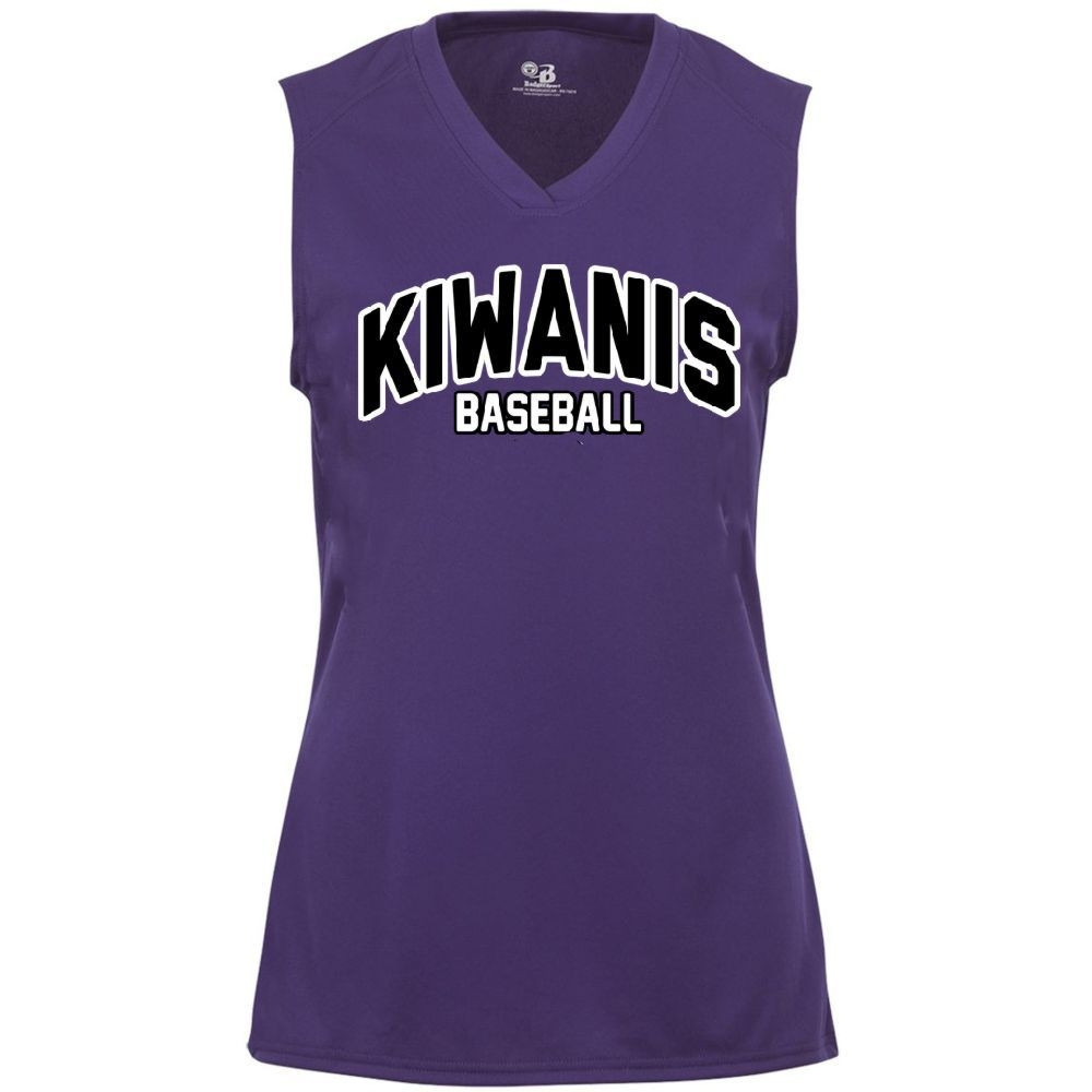 Kiwanis Ladies V Neck Sleeveless Performance Tee