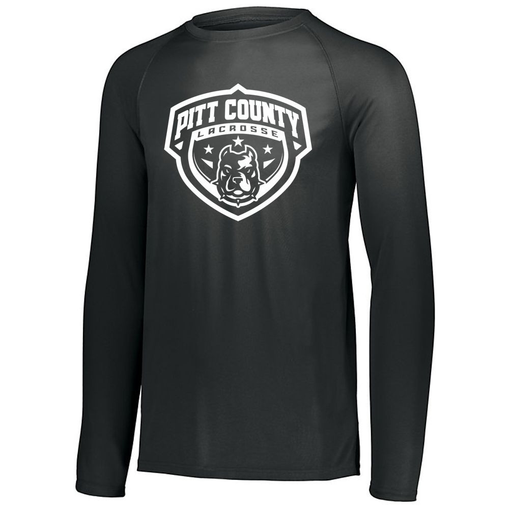 Pitt County Lacrosse Long-Sleeve Performance Tee | Shield Logo | Multiple Colors