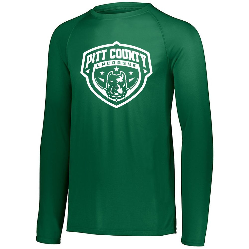 Pitt County Lacrosse Long-Sleeve Performance Tee | Shield Logo | Multiple Colors