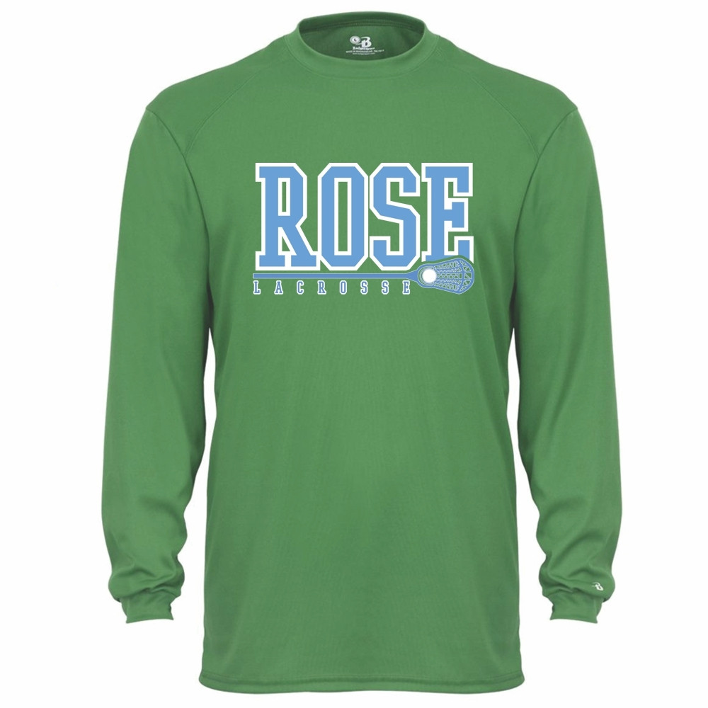 JH Rose Lacrosse | Long-Sleeve Performance T-Shirt | Word Logo