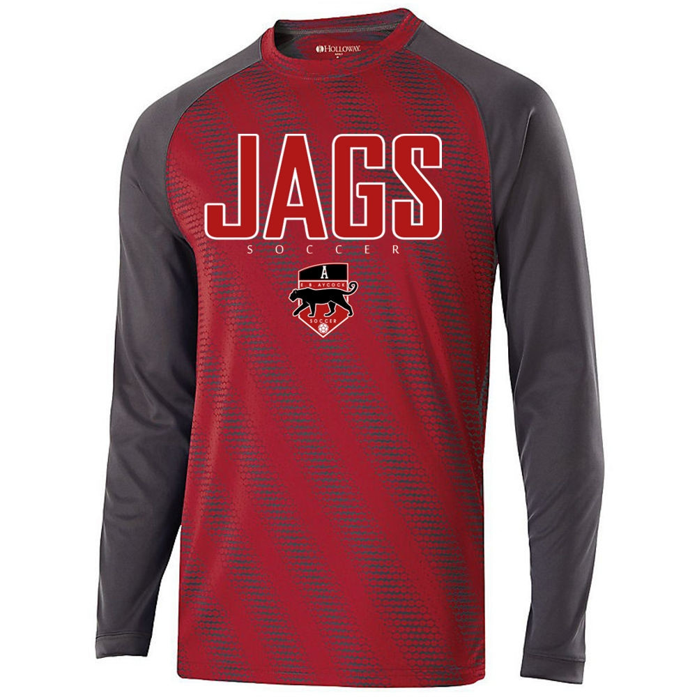 EB Aycock Soccer Long-Sleeve Torpedo Performance Tee | JAGS Logo | Multiple Colors