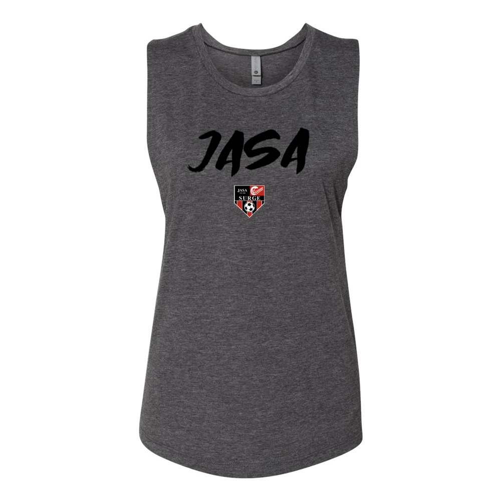 JASA Soccer | Brush Logo |  Women's Muscle Tank 