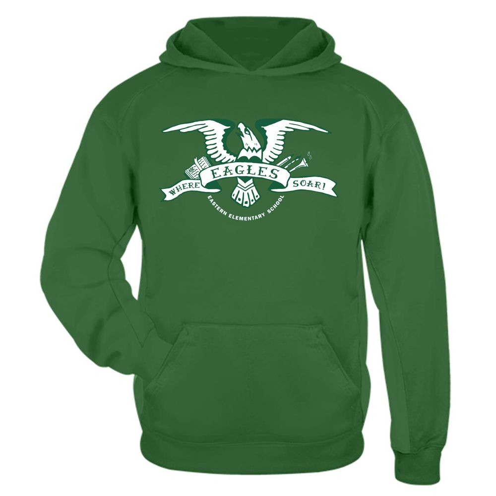 Green Eagle | Eastern Elementary Performance Hoodie | Multiple Colors