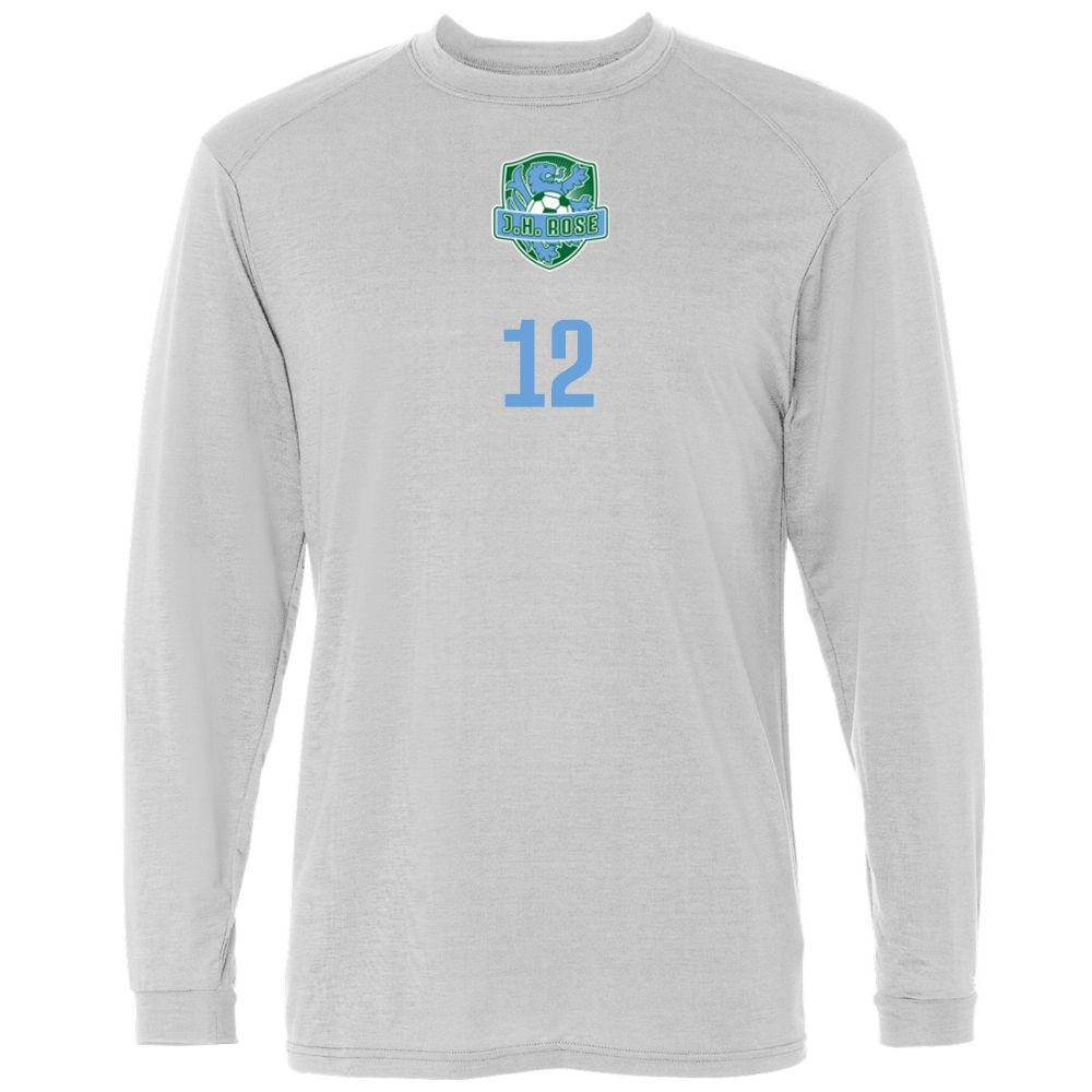 JH Rose Soccer B-Tech Cotton-Feel Long Sleeve T-Shirt | Crest Logo | Multiple Colors