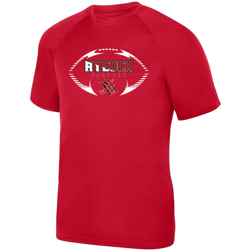 E B Aycock Football Short-Sleeve Performance Tee | Football Logo | Multiple Colors