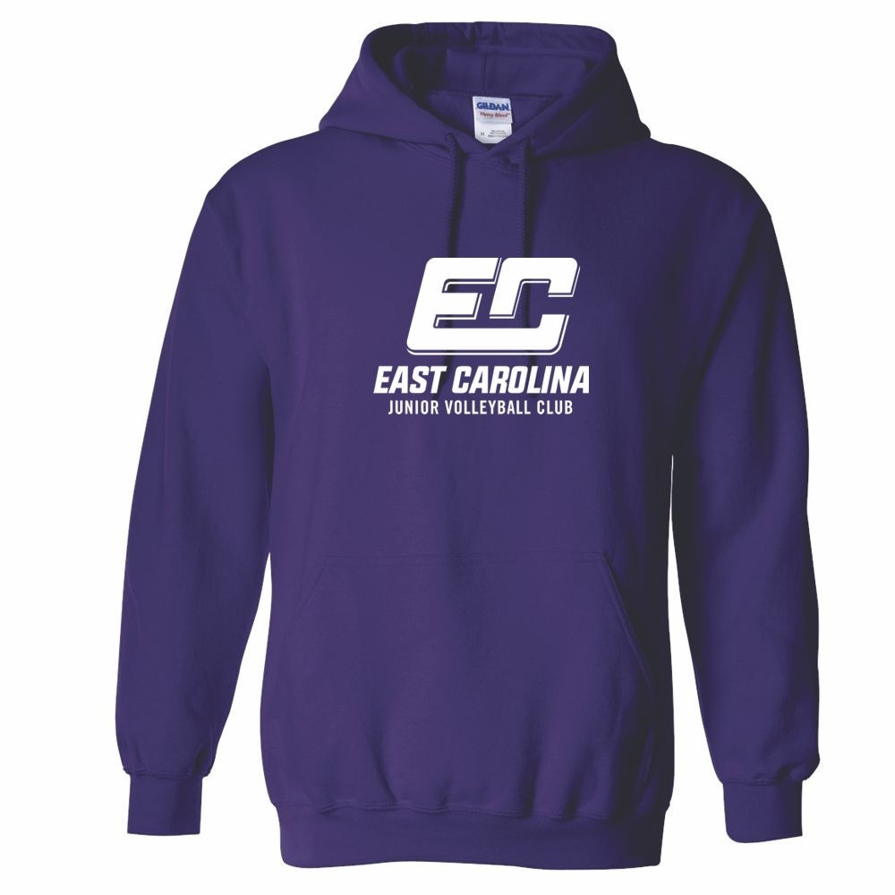 ECJVC Cotton Hooded Sweatshirt | 1 Color Logo | Multiple Colors