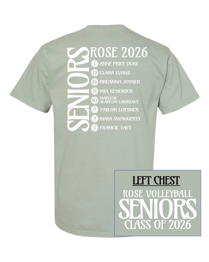 JH Rose Volleyball | Class of 2026 | Short-Sleeve Comfort Colors